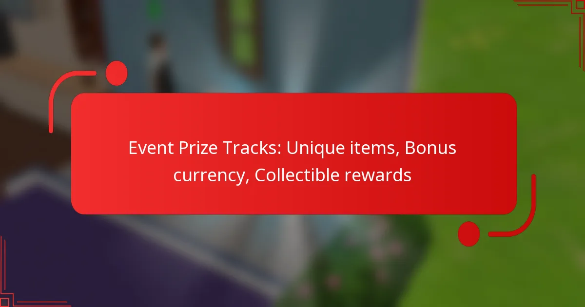 Event Prize Tracks: Unique items, Bonus currency, Collectible rewards