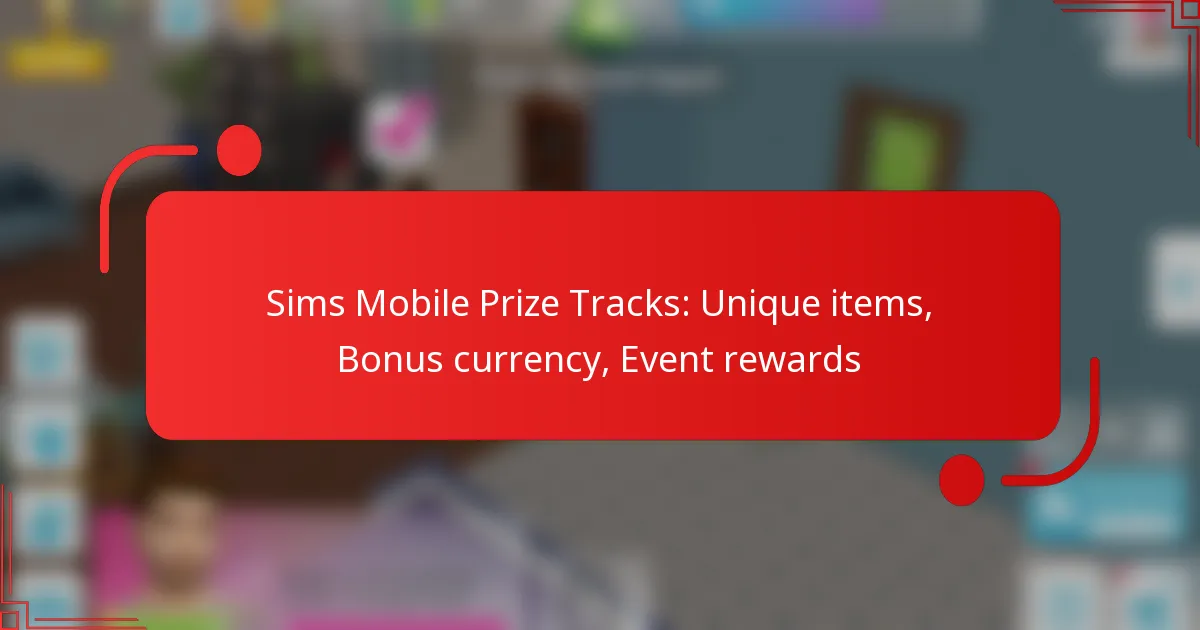 Sims Mobile Prize Tracks: Unique items, Bonus currency, Event rewards